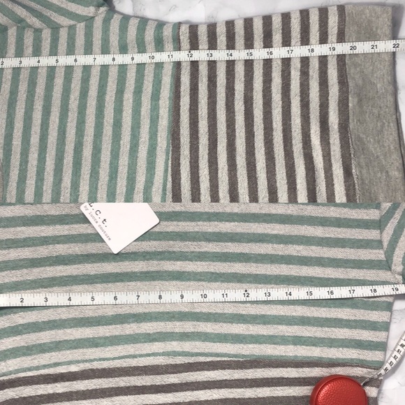 LCT by lucca couture Grey Striped Sweater - Picture 7 of 8